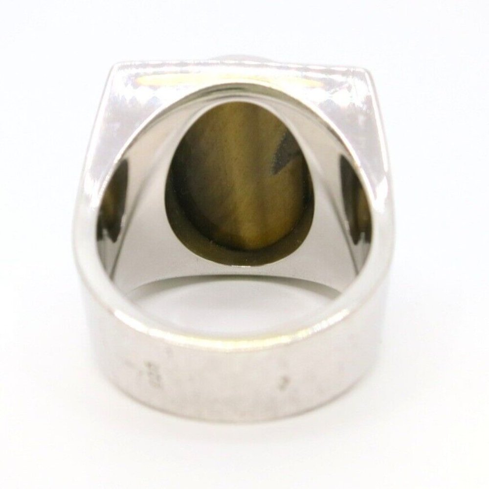 LOUIS VUITTON Chevalier Ring tiger eye 925 Silver - Picture 7 of 11